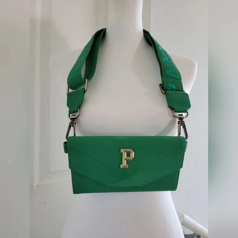 Parchita | Vibrant Kelly Green PVC Mila Wallet Crossbody Bag